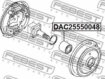 Febest DAC25550048 - Təkər yatağı furqanavto.az