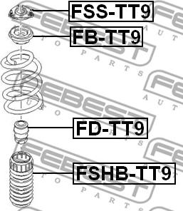 Febest FB-TT9 - Üst Strut Montajı furqanavto.az