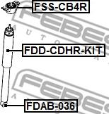 Febest FDAB-036 - Bush, shock absorber furqanavto.az