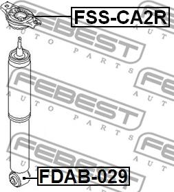 Febest FDAB-029 - Bush, shock absorber furqanavto.az