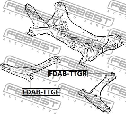 Febest FDAB-TTGR - Nəzarət Kolu / Arxa Qol furqanavto.az