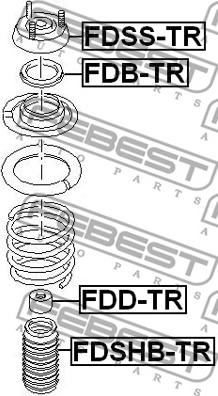 Febest FDSS-TR - Üst Strut Montajı furqanavto.az