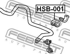 Febest HSB-001 - Dəstək kol, stabilizator furqanavto.az
