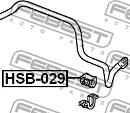 Febest HSB-029 - Dəstək kol, stabilizator furqanavto.az