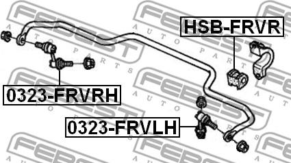 Febest HSB-FRVR - Dəstək kol, stabilizator furqanavto.az