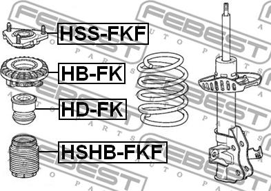 Febest HSS-FKF - Üst Strut Montajı furqanavto.az