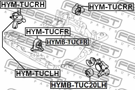 Febest HYM-TUCFR - Tutacaq, mühərrik montajı furqanavto.az