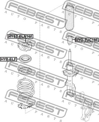 Febest HYSS-ELN16F - Üst Strut Montajı furqanavto.az