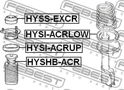 Febest HYSS-EXCR - Üst Strut Montajı furqanavto.az