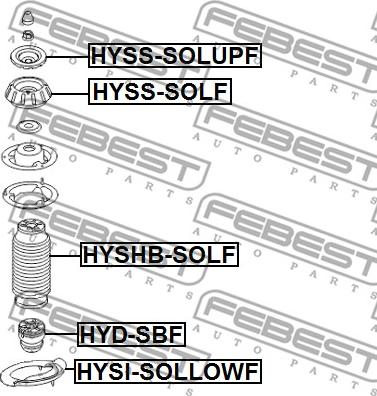 Febest HYSS-SOLF - Üst Strut Montajı furqanavto.az