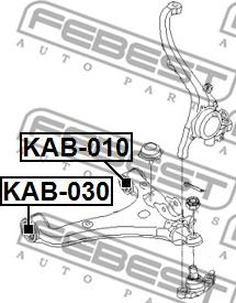 Febest KAB-030 - Nəzarət Kolu / Arxa Qol furqanavto.az