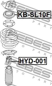 Febest KB-SL10F - Üst Strut Montajı furqanavto.az