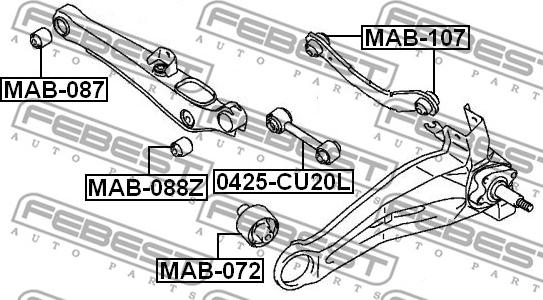 Febest MAB-107 - Nəzarət Kolu / Arxa Qol furqanavto.az