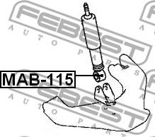 Febest MAB-115 - Bush, shock absorber furqanavto.az