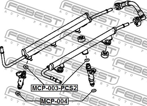 Febest MCP-003-PCS2 - Mühür halqası, injektor furqanavto.az