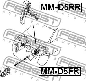 Febest MM-D5RR - Tutacaq, mühərrik montajı furqanavto.az