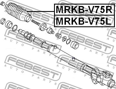 Febest MRKB-V75L - Körük, sükan furqanavto.az