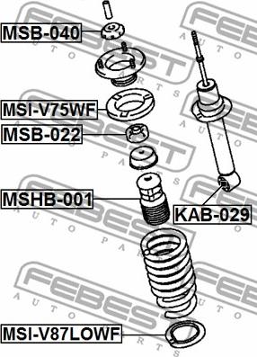 Febest MSB-022 - Spacer Bush, amortizator furqanavto.az