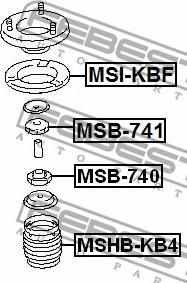 Febest MSB-740 - Spacer Bush, amortizator furqanavto.az