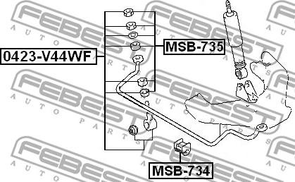 Febest MSB-735 - Montaj dəsti, stabilizator çubuğu / çubuq furqanavto.az