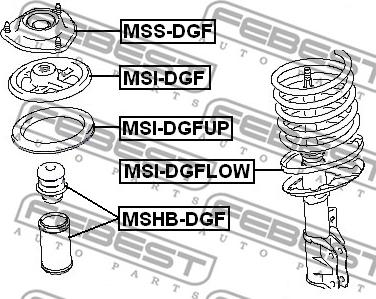 Febest MSS-DGF - Üst Strut Montajı furqanavto.az