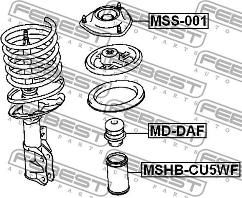 Febest MSS-001 - Üst Strut Montajı furqanavto.az