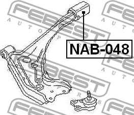 Febest NAB-048 - Nəzarət Kolu / Arxa Qol furqanavto.az