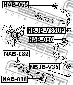 Febest NAB-065 - Nəzarət Kolu / Arxa Qol furqanavto.az