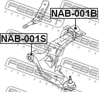 Febest NAB-001B - Nəzarət Kolu / Arxa Qol www.furqanavto.az