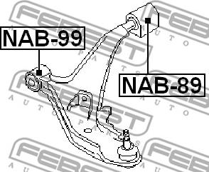 Febest NAB-89 - Nəzarət Kolu / Arxa Qol furqanavto.az