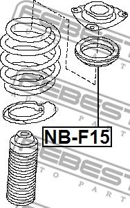 Febest NB-F15 - Yollanan podşipnik, asma dayaq dayağının montajı furqanavto.az
