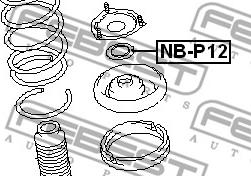 Febest NB-P12 - Yollanan podşipnik, asma dayaq dayağının montajı furqanavto.az