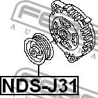 Febest NDS-J31 - Kasnak, alternator, sərbəst dönərli mufta furqanavto.az