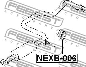 Febest NEXB-006 - Tutacaq, egzoz sistemi furqanavto.az