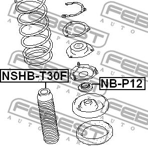 Febest NSHB-T30F - Qoruyucu qapaq / Körük, amortizator furqanavto.az