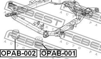 Febest OPAB-001 - Montaj, dayaq çərçivəsi / mühərrik daşıyıcısı furqanavto.az