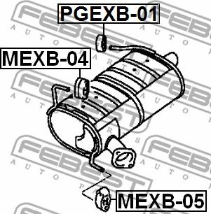 Febest PGEXB-01 - Tutacaq, egzoz sistemi furqanavto.az