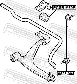 Febest PGSB-M59F - Dəstək kol, stabilizator furqanavto.az