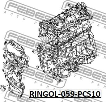 Febest RINGOL-059-PCS10 - Möhür, yağ nasosu furqanavto.az