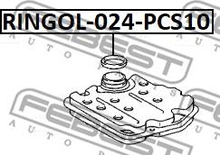 Febest RINGOL-024-PCS10 - Möhür, yağ filtri korpusu furqanavto.az