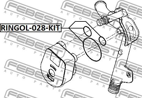 Febest RINGOL-028-KIT - Conta dəsti, yağ soyuducu furqanavto.az