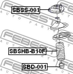 Febest SBSS-001 - Üst Strut Montajı furqanavto.az