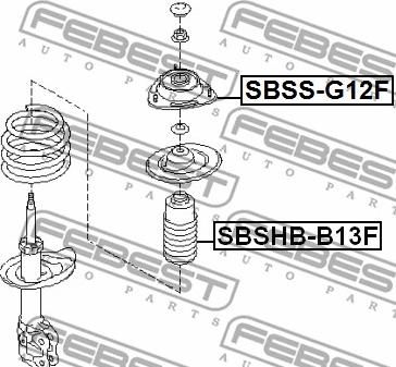 Febest SBSS-G12F - Üst Strut Montajı furqanavto.az