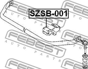 Febest SZSB-001 - Dəstək kol, stabilizator furqanavto.az