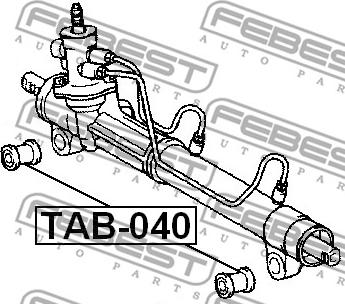 Febest TAB-040 - Montaj, sükan mexanizmləri furqanavto.az