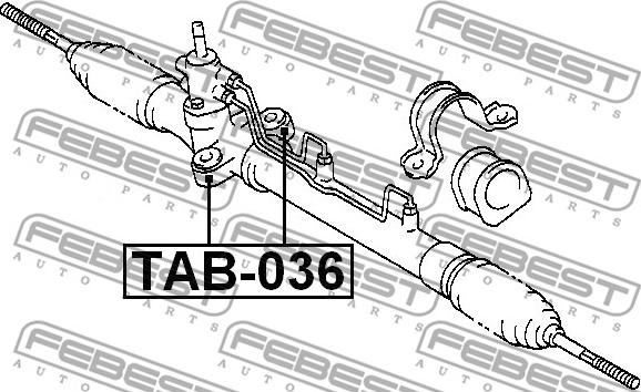 Febest TAB-036 - Montaj, sükan mexanizmləri furqanavto.az