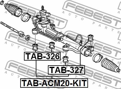 Febest TAB-ACM20-KIT - Montaj, sükan mexanizmləri furqanavto.az