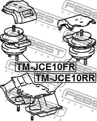 Febest TM-JCE10RR - Tutacaq, mühərrik montajı furqanavto.az