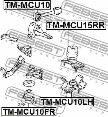 Febest TM-MCU10LH - Tutacaq, mühərrik montajı www.furqanavto.az