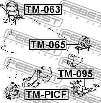 Febest TM-PICF - Tutacaq, mühərrik montajı furqanavto.az